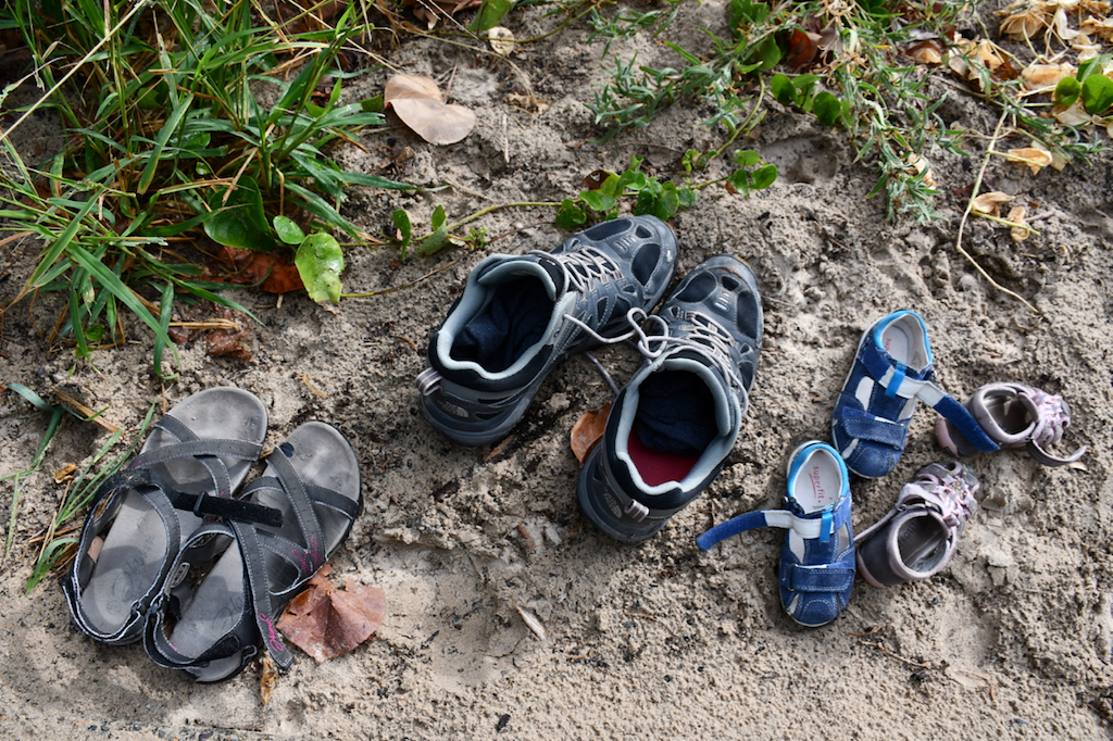 Shoes on the beach