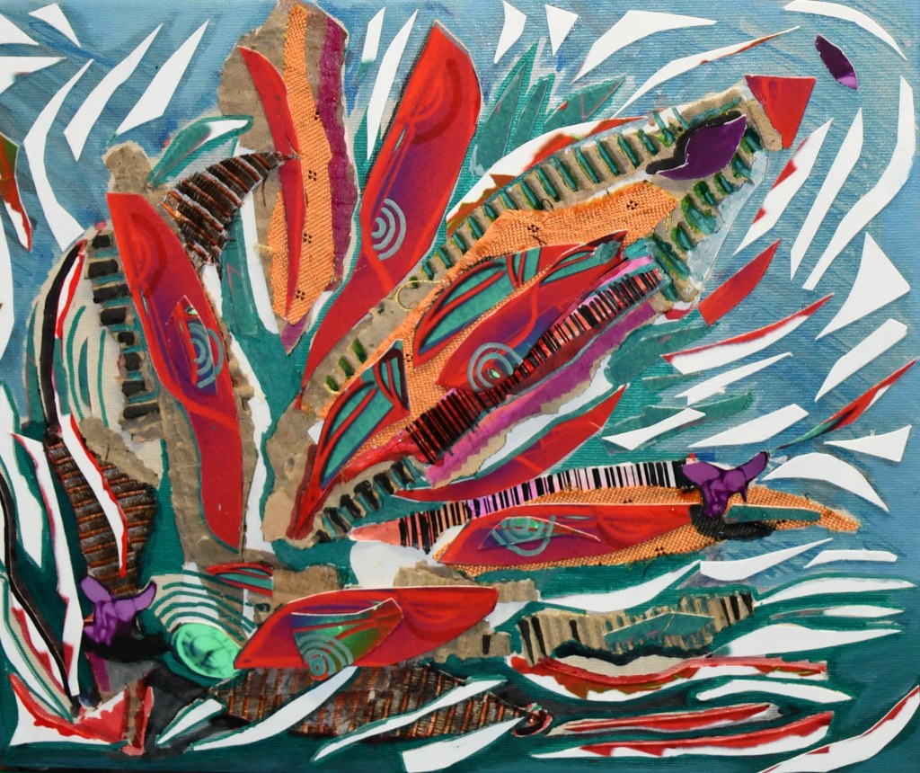 I finished this collage during Noosa Open&nbsp;Studios